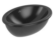 Раковина Villeroy&Boch Loop&Friends 43х28 см з переливом TitanCeram CeramicPlus Ebony (чорний матовий) 4A5300S5
