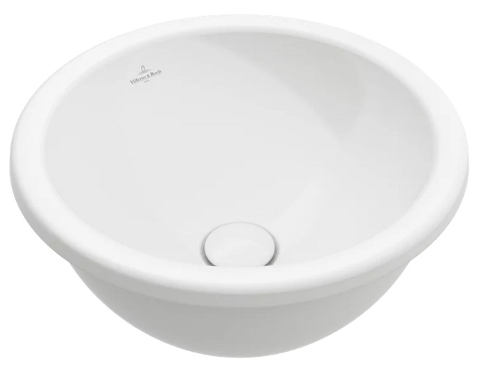 Раковина Villeroy & Boch Loop & Friends ⌀45 см без переливу TitanCeram CeramicPlus альпійський білий 4A6001R1