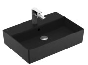 Раковина Villeroy & Boch Memento 2.0 60х42 см з переливом TitanCeram CeramicPlus Ebony (чорний матовий) 4A0760S5