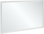 Зеркало в ванную комнату Villeroy & Boch Subway 3.0 130х75 см с подсветкой алюминий белый матовый A4631300