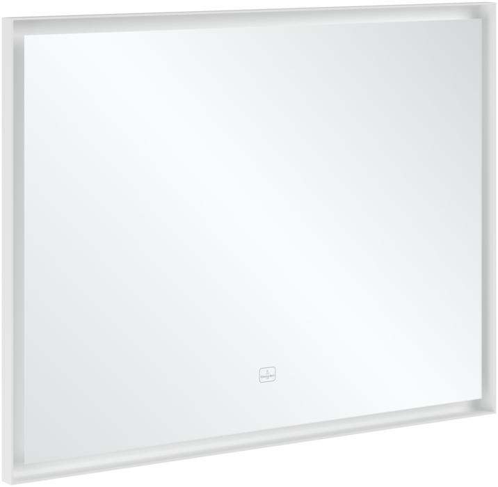 Зеркало в ванную комнату Villeroy & Boch Subway 3.0 100х75 см с подсветкой алюминий белый матовый A4631000