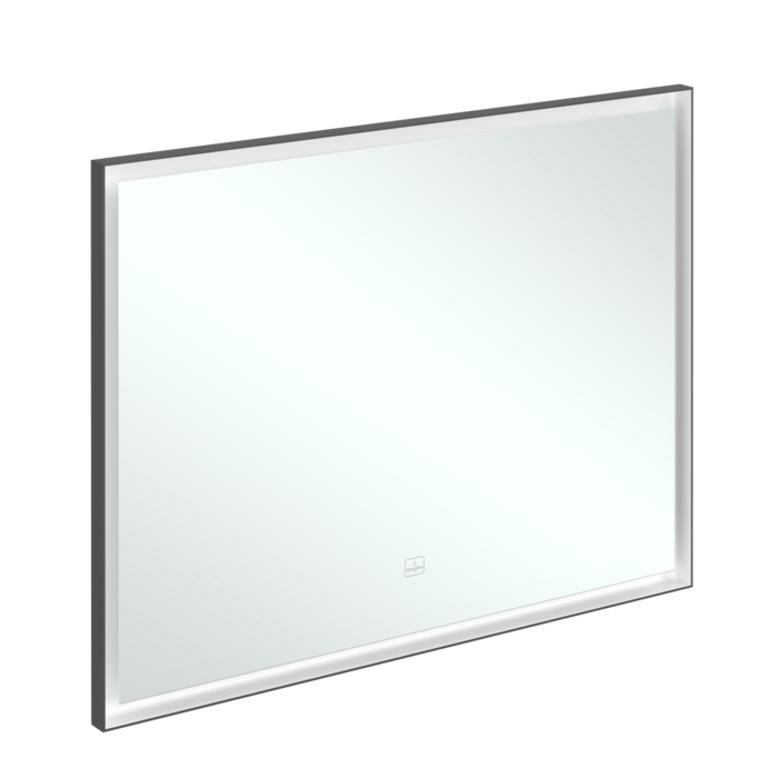 Дзеркало у ванну кімнату Villeroy & Boch Subway 3.0 100х75 см з підсвічуванням алюміній біколор A46310BC