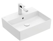 Раковина Villeroy & Boch Memento 2.0 50х42 см с переливом TitanCeram CeramicPlus каменный белый 4A0750RW