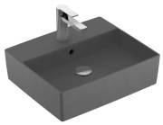 Раковина Villeroy & Boch Memento 2.0 50х42 см с переливом TitanCeram CeramicPlus графит 4A0750i4