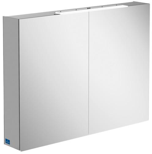 Шкафчик для ванной Villeroy & Boch My View Now 100,7x74,6 см с подсветкой алюминий/зеркало A4401000