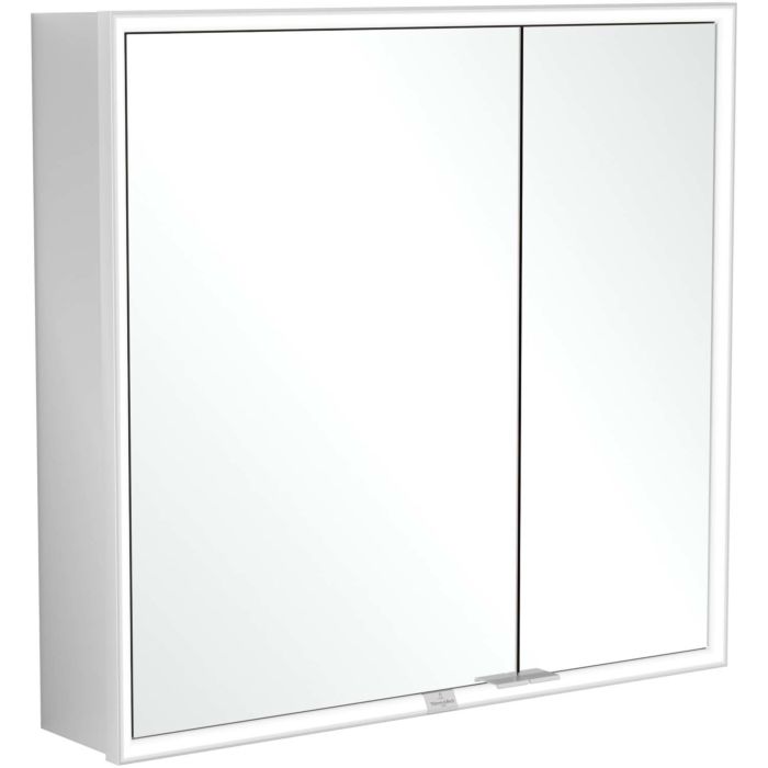 Шкафчик для ванной Villeroy & Boch My View Now 80x75 см с подсветкой алюминий/зеркало  A4578000