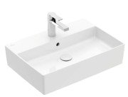 Раковина Villeroy & Boch Memento 2.0 60х42 см с переливом TitanCeram CeramicPlus каменный белый 4A0760RW