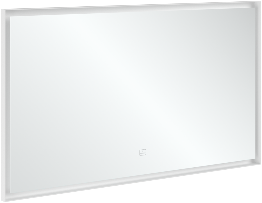 Дзеркало у ванну кімнату Villeroy & Boch Subway 3.0 130х75 см з підсвічуванням алюміній білий матовий A4631300
