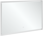 Зеркало в ванную комнату Villeroy & Boch Subway 3.0 120х75 см с подсветкой алюминий белый матовый A4631200