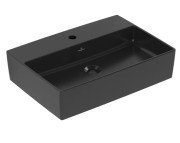 Раковина Villeroy & Boch Memento 2.0 60х42 см без перелива TitanCeram CeramicPlus Ebony (черный матовый) 4A0761S5