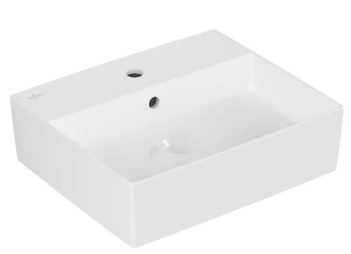 Раковина Villeroy & Boch Memento 2.0 50х42 см з переливом TitanCeram CeramicPlus альпійський білий 4A0750R1