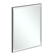 Дзеркало у ванну кімнату Villeroy & Boch Subway 3.0 60х75 см з підсвічуванням алюміній біколор A46360BC