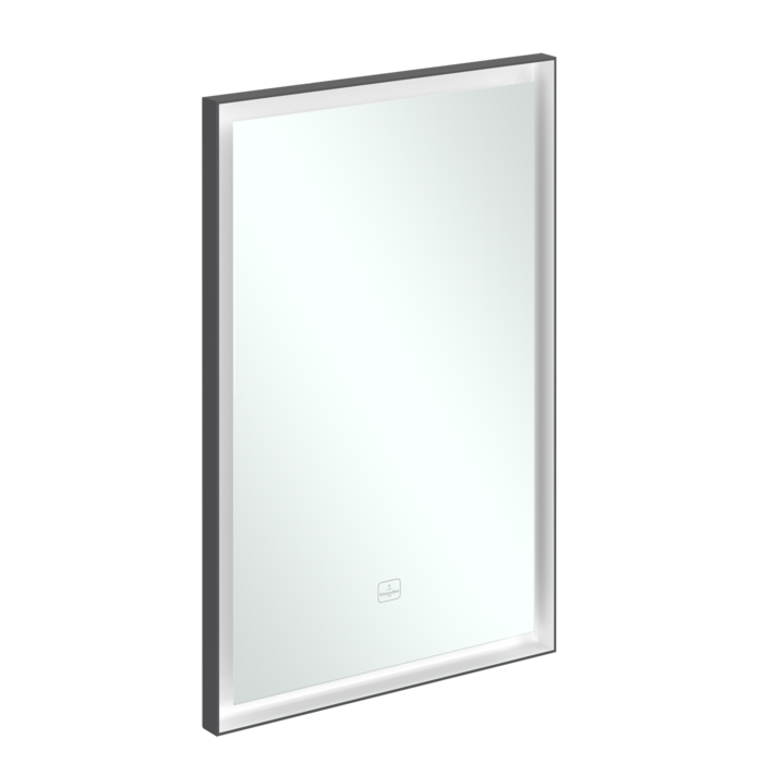 Дзеркало у ванну кімнату Villeroy & Boch Subway 3.0 50х75 см з підсвічуванням алюміній біколор A46350BC