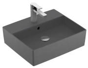 Раковина Villeroy & Boch Memento 2.0 50х42 см з переливом TitanCeram CeramicPlus графіт 4A0750i4