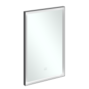Дзеркало у ванну кімнату Villeroy & Boch Subway 3.0 50х75 см з підсвічуванням алюміній біколор A46350BC