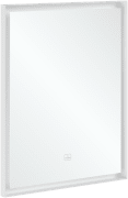 Зеркало в ванную комнату Villeroy & Boch Subway 3.0 60х75 см с подсветкой алюминий белый матовый A4636000