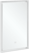 Зеркало в ванную комнату Villeroy & Boch Subway 3.0 50х75 см с подсветкой алюминий белый матовый A4635000