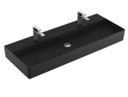 Раковина Villeroy & Boch Memento 2.0 120х47 см без переливу TitanCeram CeramicPlus Ebony (чорний матовий) 4A22C1S5