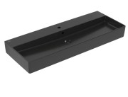 Раковина Villeroy & Boch Memento 2.0 120х47 см з переливом TitanCeram CeramicPlus Ebony (чорний матовий) 4A22C5S5