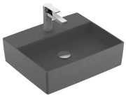 Раковина Villeroy & Boch Memento 2.0 50х42 см без перелива TitanCeram CeramicPlus графит 4A0751i4