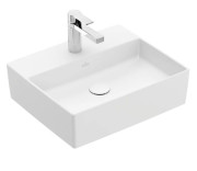 Раковина Villeroy & Boch Memento 2.0 50х42 см без перелива TitanCeram CeramicPlus каменный белый 4A0751RW