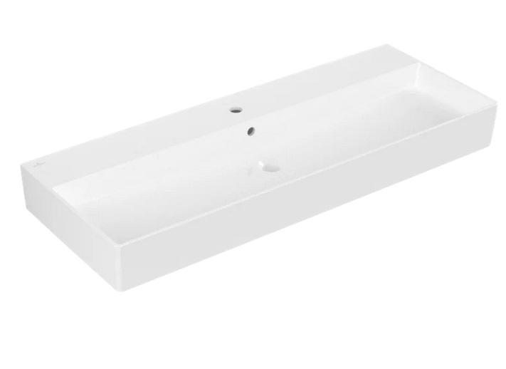 Раковина Villeroy & Boch Memento 2.0 120х47 см с переливом TitanCeram альпийский белый 4A22C501
