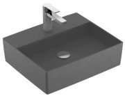 Раковина Villeroy & Boch Memento 2.0 50х42 см без переливу TitanCeram CeramicPlus графіт 4A0751i4
