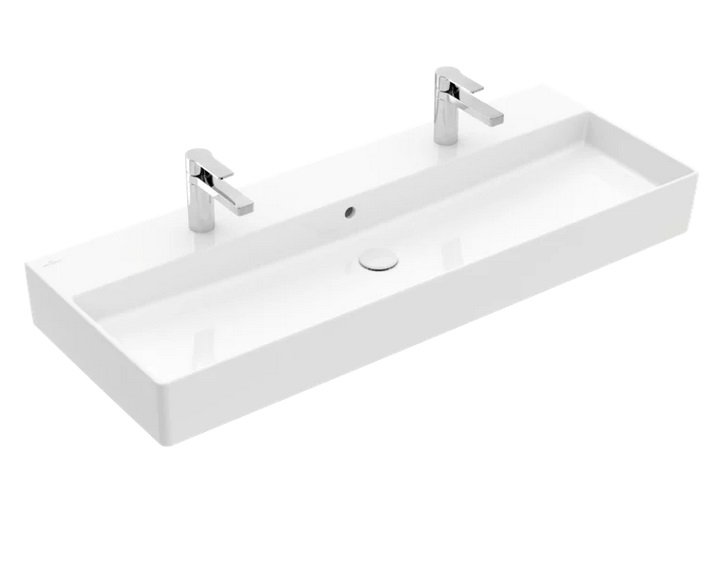 Раковина Villeroy & Boch Memento 2.0 120х47 см з переливом шліфована TitanCeram CeramicPlus альпійський білий 4A22CKR1