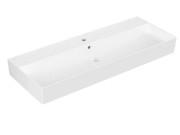 Раковина Villeroy & Boch Memento 2.0 120х47 см с переливом шлифованная TitanCeram CeramicPlus каменный белый 4A22CLRW