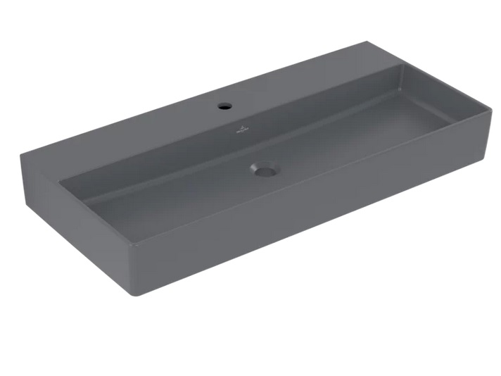 Раковина Villeroy & Boch Memento 2.0 100х47 см без перелива TitanCeram CeramicPlus графит 4A22A2I4