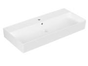 Раковина Villeroy & Boch Memento 2.0 100х47 см с переливом TitanCeram CeramicPlus каменный белый 4A22A5RW