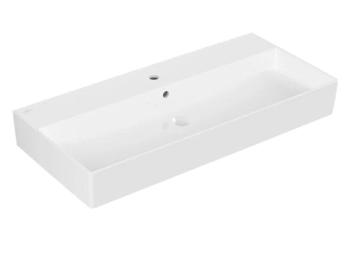 Раковина Villeroy & Boch Memento 2.0 100х47 см с переливом шлифованная TitanCeram альпийский белый 4A221G01