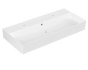 Раковина Villeroy & Boch Memento 2.0 100х47 см с переливом TitanCeram CeramicPlus каменный белый 4A22A4RW