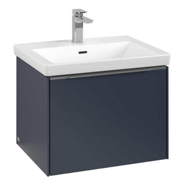 Тумба под раковину Villeroy & Boch Subway 3.0 57,2х42,9 см ДСП/алюминий морской синий C57700VQ