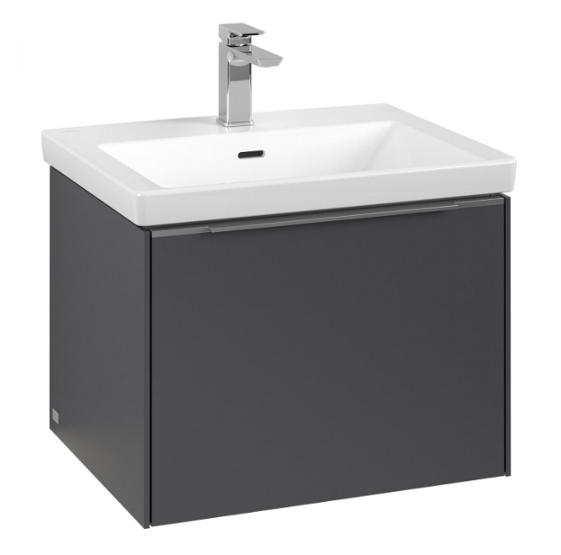 Тумба под раковину Villeroy & Boch Subway 3.0 57,2х42,9 см ДСП/алюминий графит C57700VR