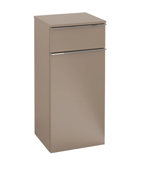 Шкафчик для ванной Villeroy & Boch Venticello 40,4х37,2 см петли справа ДСП трюфель серый/ручка хром A95011VG