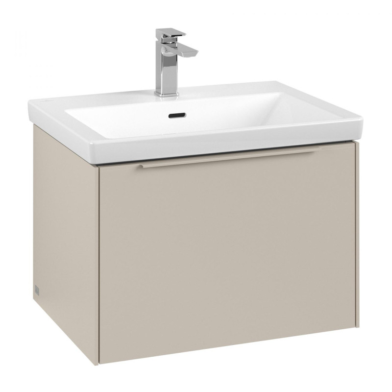 Тумба під раковину Villeroy & Boch Subway 3.0 62,2х42,9 см ДСП/алюміній сірий кашемір/монохром C57502VN