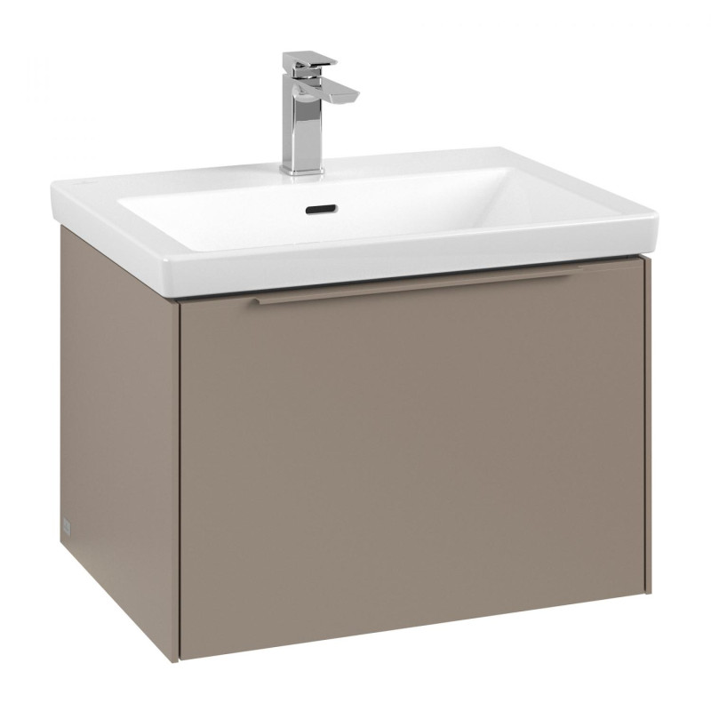 Тумба под раковину Villeroy & Boch Subway 3.0 62,2х42,9 см ДСП/алюминий тауп/монохром C57502VM