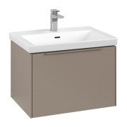 Тумба под раковину Villeroy & Boch Subway 3.0 62,2х42,9 см ДСП/алюминий тауп/монохром C57502VM