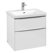 Тумба под раковину Villeroy & Boch Subway 3.0 62,2х57,6 см ДСП/алюминий белый бриллиант C57600VE