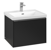 Тумба под раковину Villeroy & Boch Subway 3.0 57,2х42,9 см ДСП/алюминий черный вулкан C57700VL