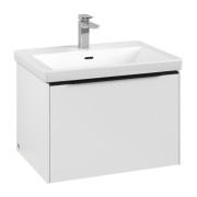 Тумба під раковину Villeroy & Boch Subway 3.0 62,2х42,9 см ДСП/алюміній чистий білий/чорний вулкан C57501VF