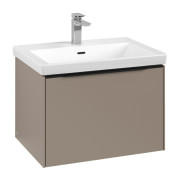 Тумба під раковину Villeroy & Boch Subway 3.0 62,2х42,9 см ДСП/алюміній тауп/чорний вулкан C57501VM