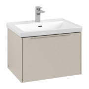 Тумба под раковину Villeroy & Boch Subway 3.0 62,2х42,9 см ДСП/алюминий серый кашемир/монохром C57502VN