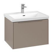 Тумба под раковину Villeroy & Boch Subway 3.0 62,2х42,9 см ДСП/алюминий тауп/монохром C57502VM