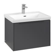 Тумба под раковину Villeroy & Boch Subway 3.0 62,2х42,9 см ДСП/алюминий графит/монохром C57502VR