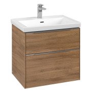 Тумба під раковину Villeroy & Boch Subway 3.0 62,2х57,6 см ДСП/алюміній дуб канзас C57600RH