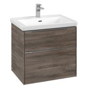 Тумба под раковину Villeroy & Boch Subway 3.0 62,2х57,6 см ДСП/алюминий дуб каменный C57600RK