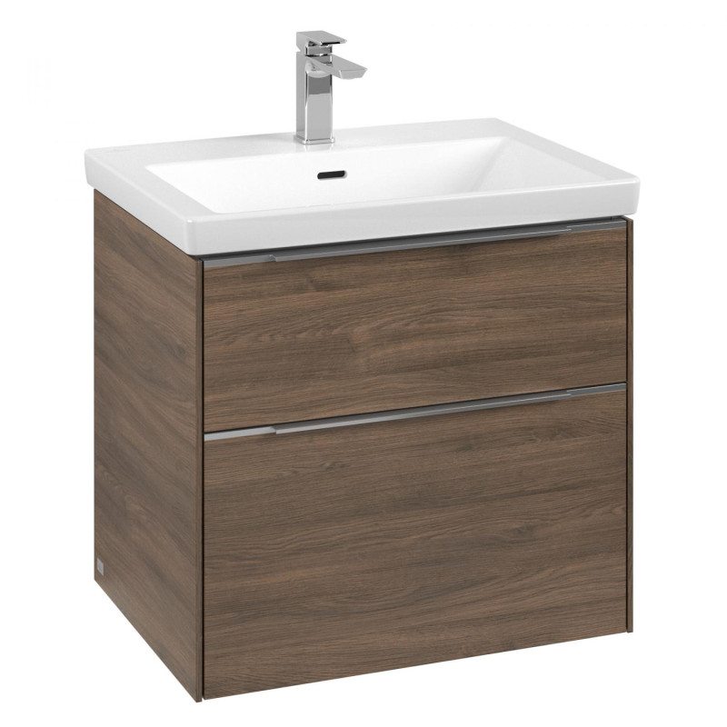 Тумба під раковину Villeroy & Boch Subway 3.0 62,2х57,6 см ДСП/алюміній дуб аризона C57600VH