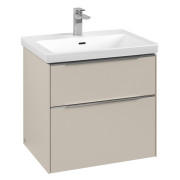 Тумба под раковину Villeroy & Boch Subway 3.0 62,2х57,6 см ДСП/алюминий серый кашемир C57600VN
